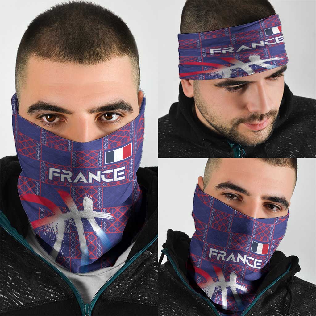 Basketball Fan Jersey French Neck Gaiter Paris Architectural Heritage Checkered Style LT03