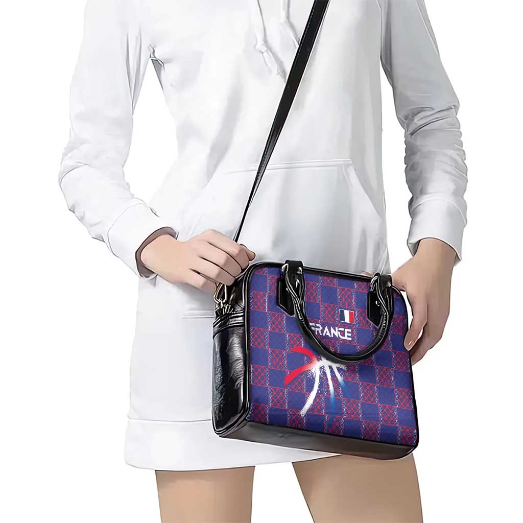 Basketball Fan Jersey French Shoulder Handbag Paris Architectural Heritage Checkered Style LT03