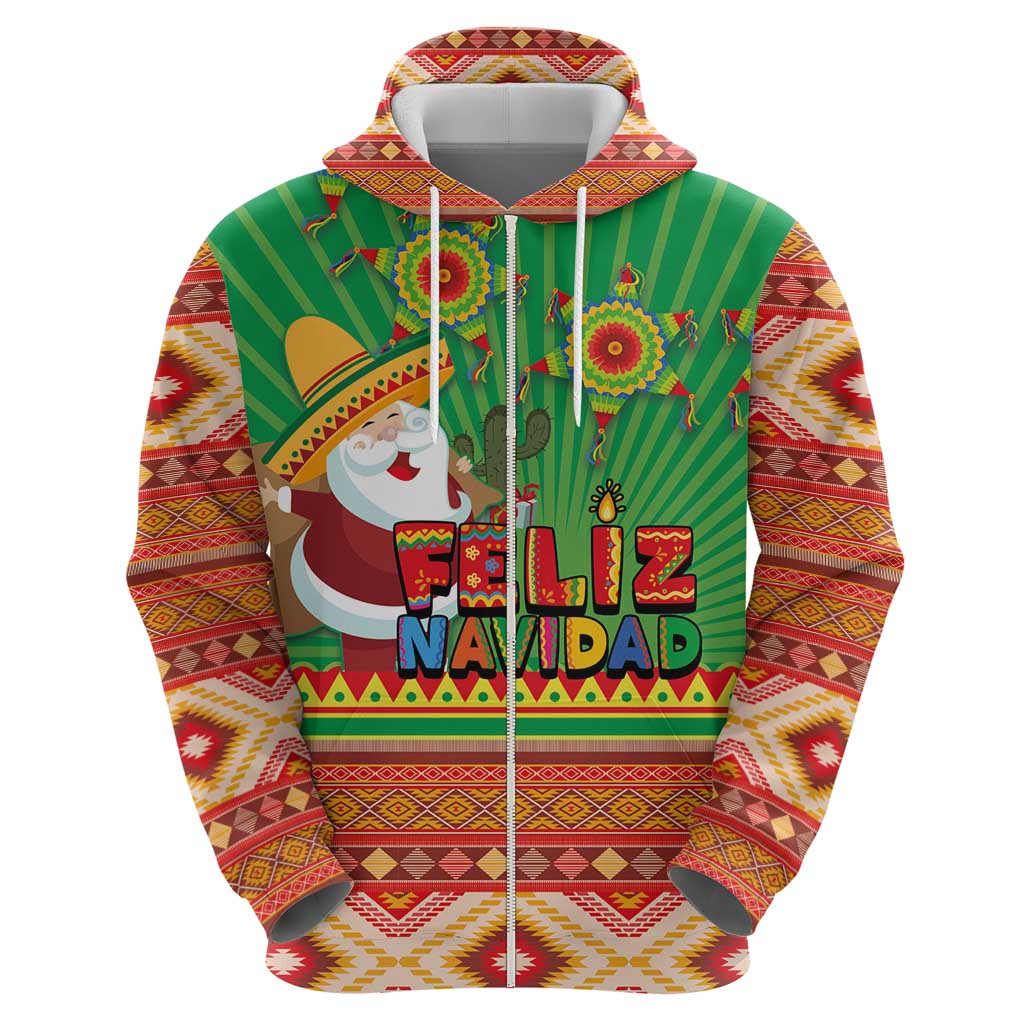 Mexico Hoodie Feliz Navidad Aztec Geometric Pattern LT03
