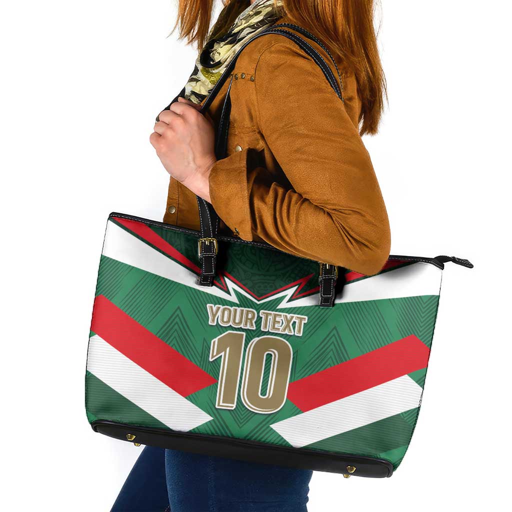 Custom Mexico Football Leather Tote Bag El Tricolor 2024 LT03