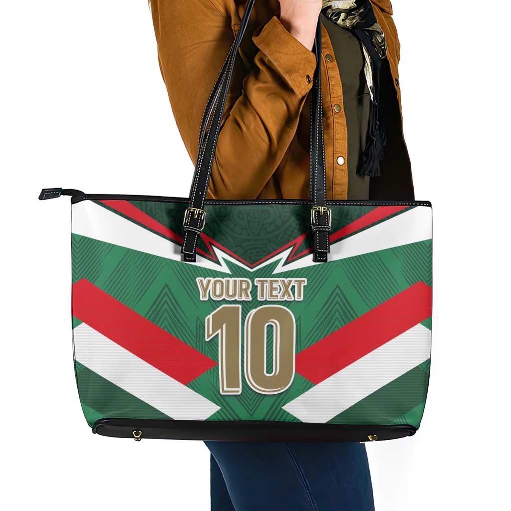 Custom Mexico Football Leather Tote Bag El Tricolor 2024 LT03