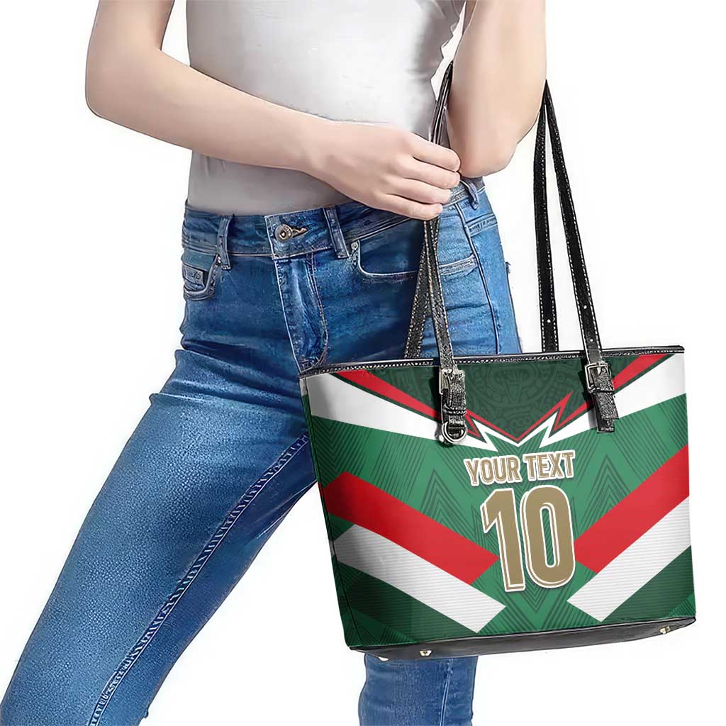 Custom Mexico Football Leather Tote Bag El Tricolor 2024 LT03