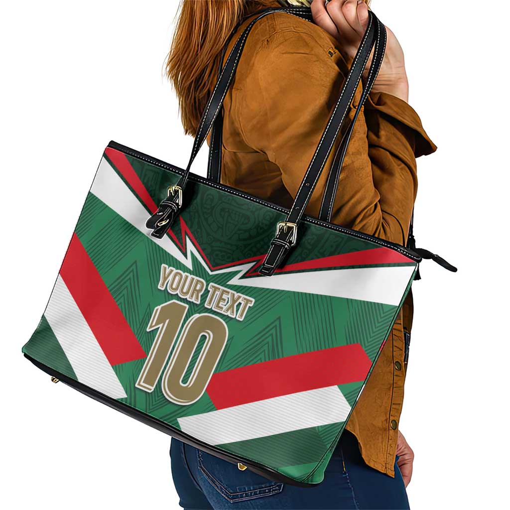Custom Mexico Football Leather Tote Bag El Tricolor 2024 LT03