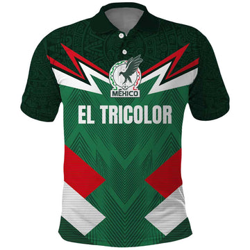 Custom Mexico Football Polo Shirt El Tricolor 2024 LT03