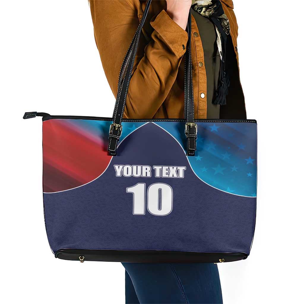 Custom USA Cricket Leather Tote Bag With Flag Style LT03