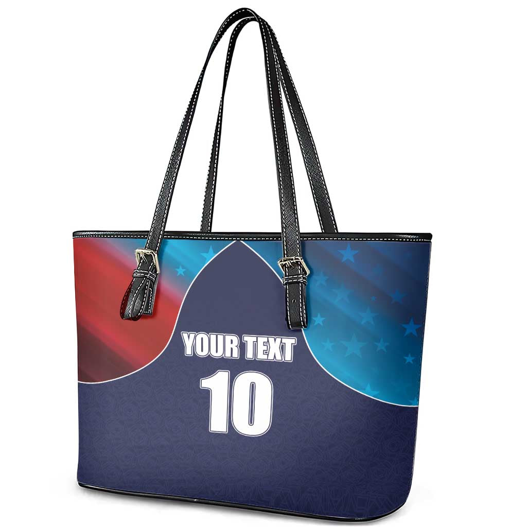 Custom USA Cricket Leather Tote Bag With Flag Style LT03