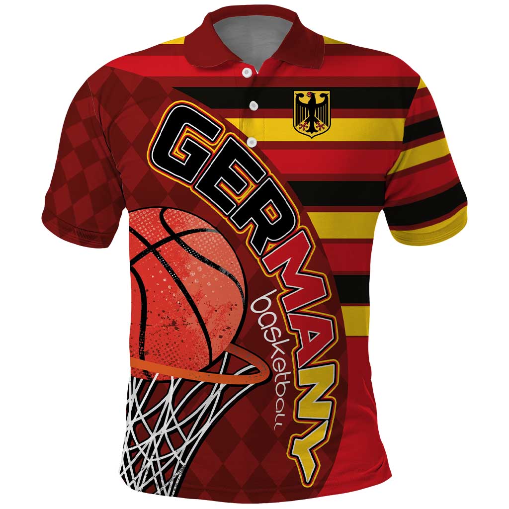 Basketball Fan Jersey Germany Polo Shirt Die Mannschaft 2025 LT03