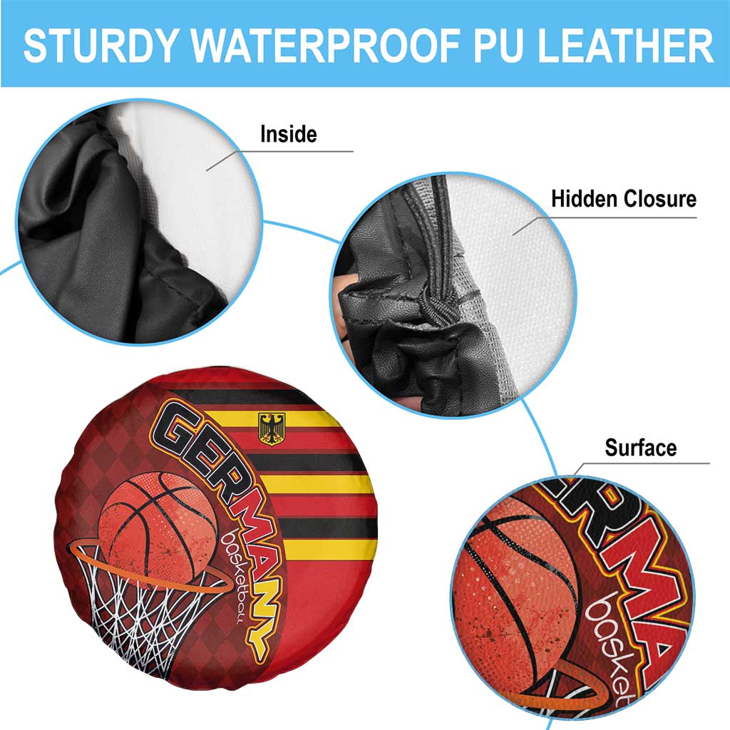 Basketball Fan Jersey Germany Spare Tire Cover Die Mannschaft 2025 LT03