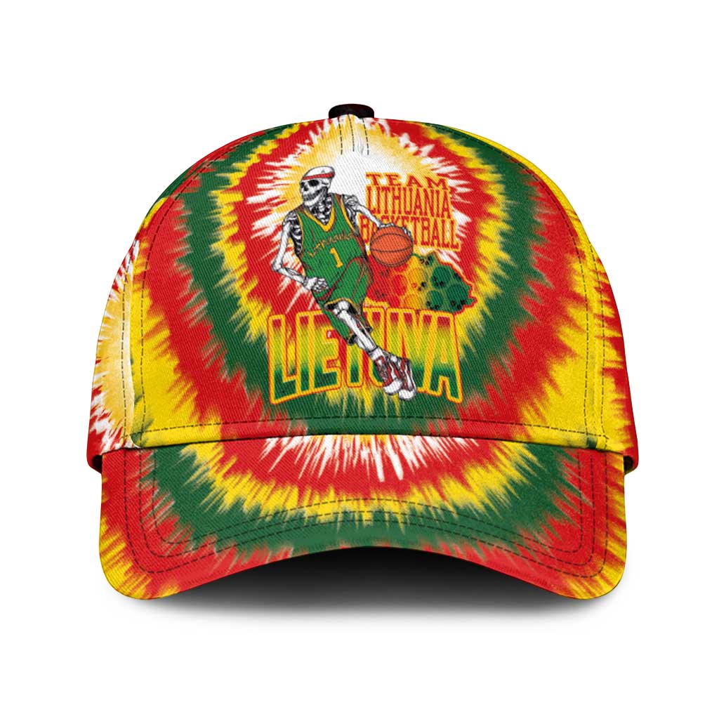 Lithuania Basketball Classic Cap Champions Skeleton of The Baltic Tie Dye Style LT03