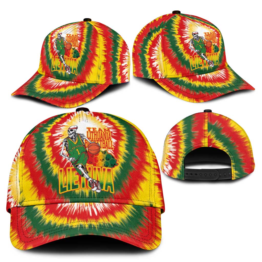 Lithuania Basketball Classic Cap Champions Skeleton of The Baltic Tie Dye Style LT03