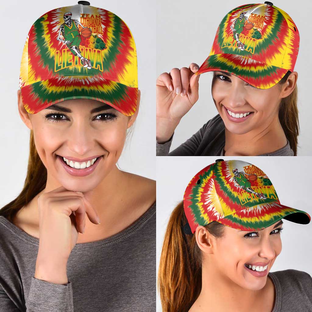 Lithuania Basketball Classic Cap Champions Skeleton of The Baltic Tie Dye Style LT03
