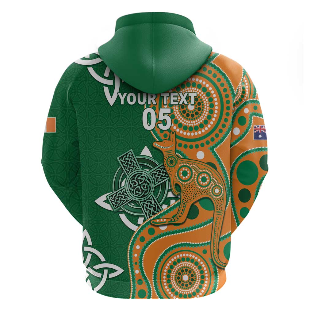 Australia And Ireland Rugby Custom Hoodie Walllabies And Shamrock Together LT05