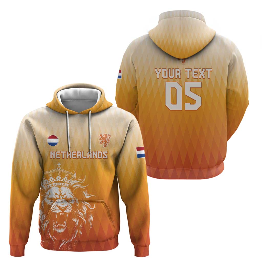 Custom Netherlands 2024 Football Hoodie Go Champions Oranje Lions LT05