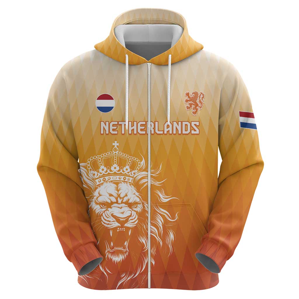 Custom Netherlands 2024 Football Hoodie Go Champions Oranje Lions LT05