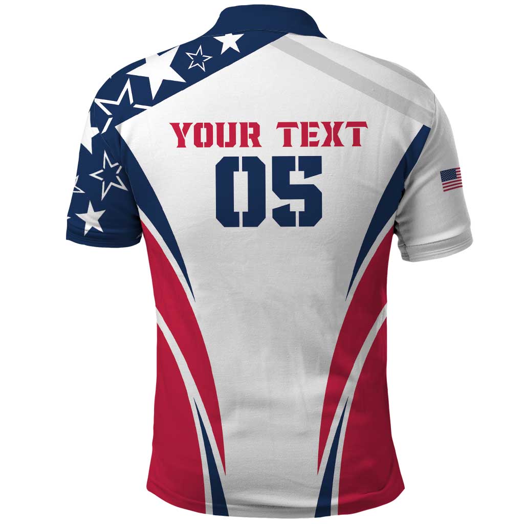 Custom USA Rugby 2024 Polo Shirt Eagles Reigns Supreme White Version LT05