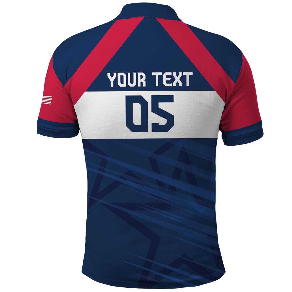 Custom USA Rugby 2024 Polo Shirt Eagles Reigns Supreme Blue Version LT05