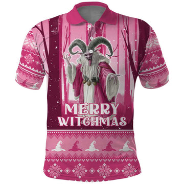 Christmas Naughty Witch Polo Shirt Merry Witchmas LT05