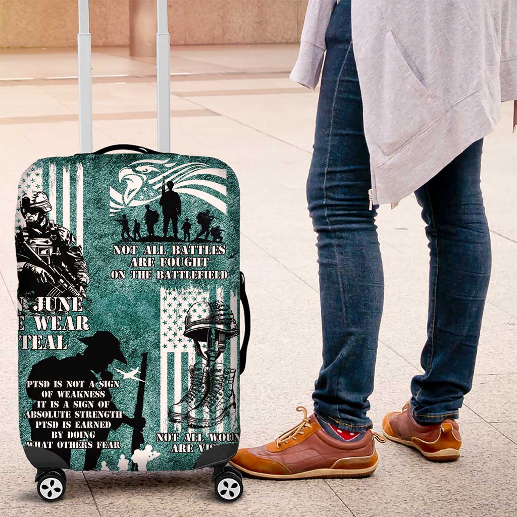 Veteran PTSD Luggage Cover Not A Sign Of Weakness It Is Earned By Doing What Others Fear LT05
