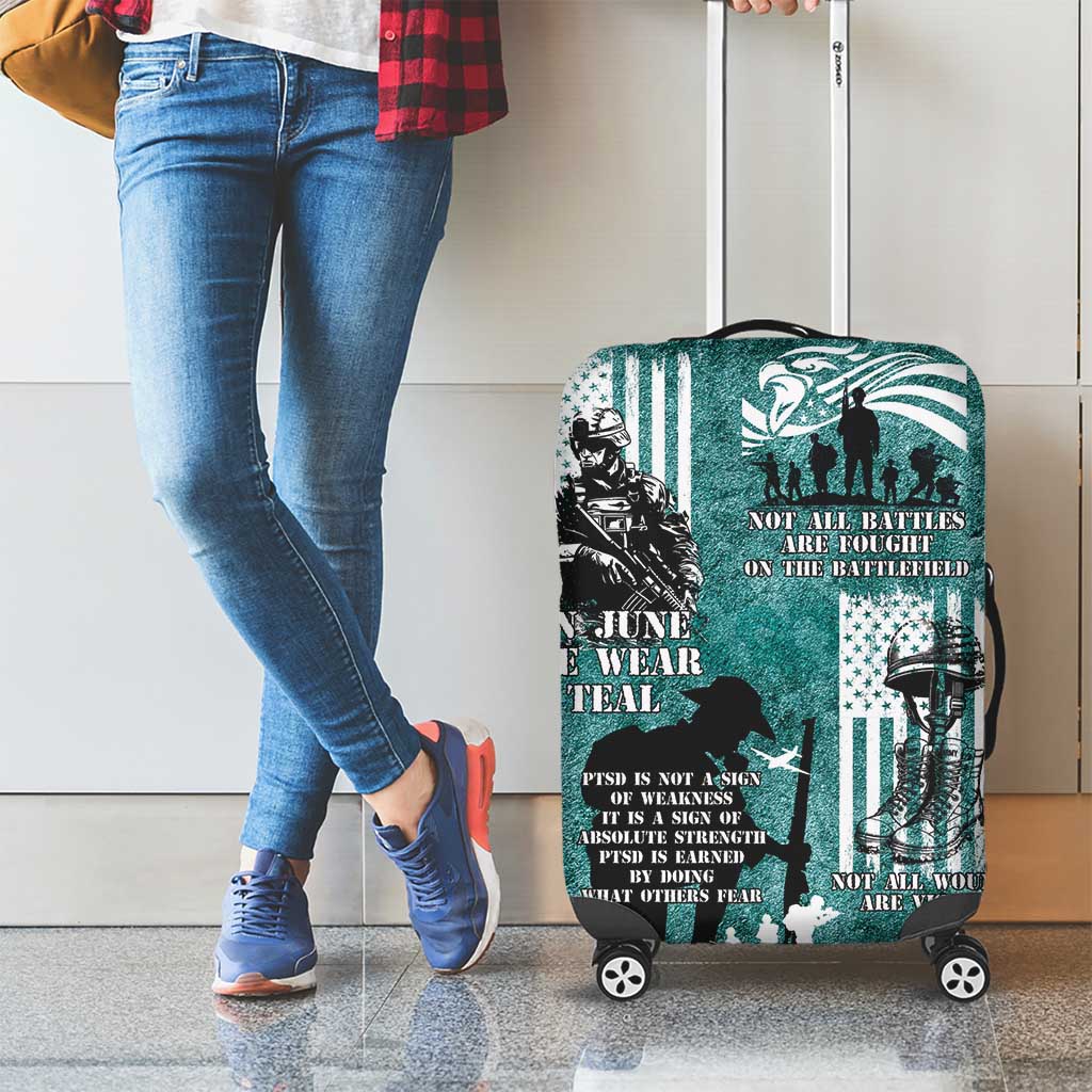 Veteran PTSD Luggage Cover Not A Sign Of Weakness It Is Earned By Doing What Others Fear LT05