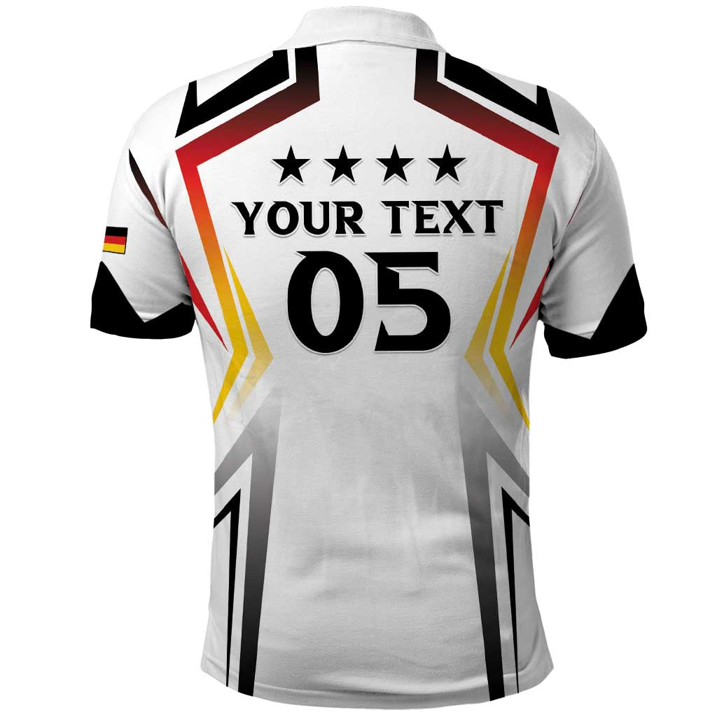 Custom Germany 2024 Football Polo Shirt Go Champions Nationalelf White Version LT05