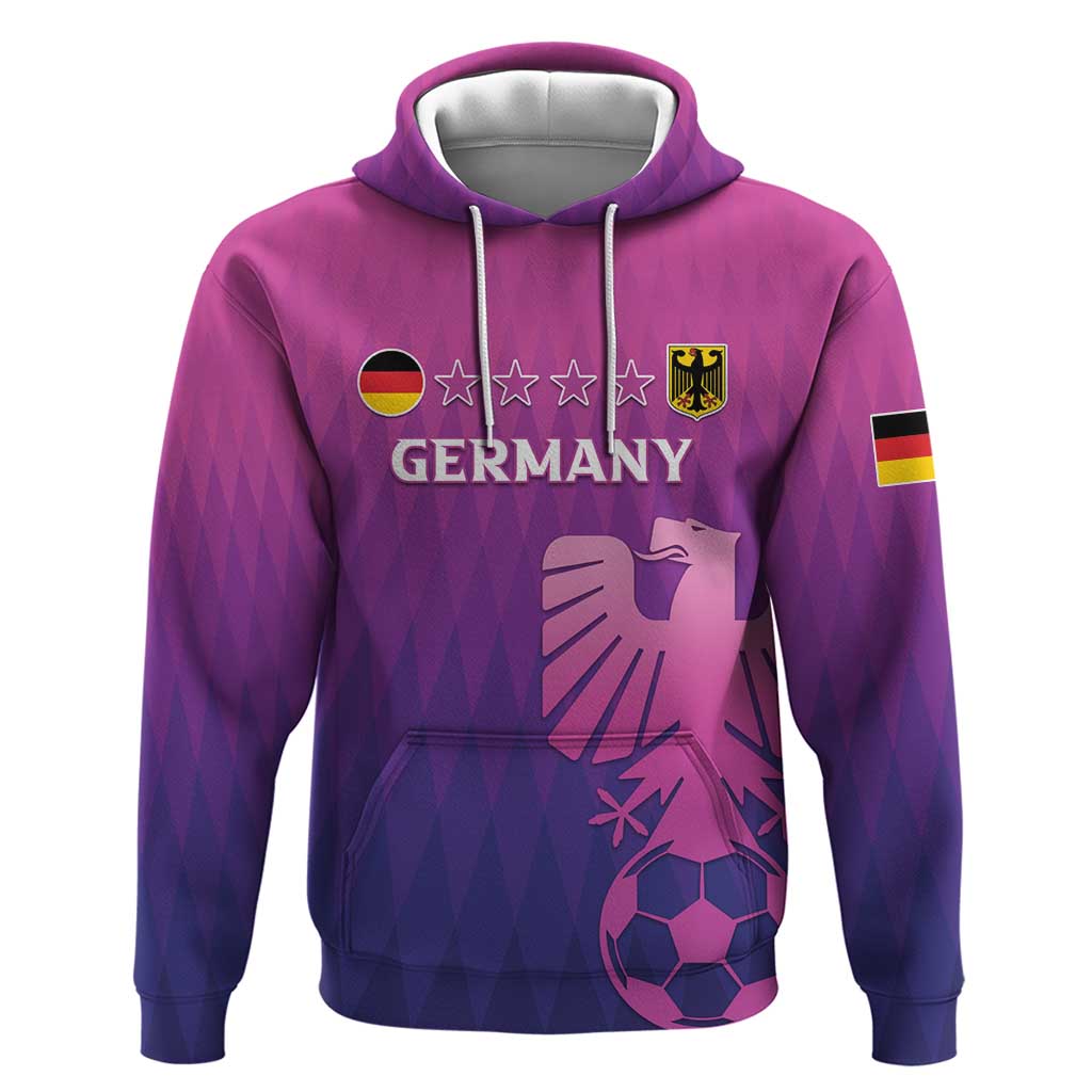Custom Germany 2024 Football Hoodie Go Champions Nationalelf Pink Version LT05