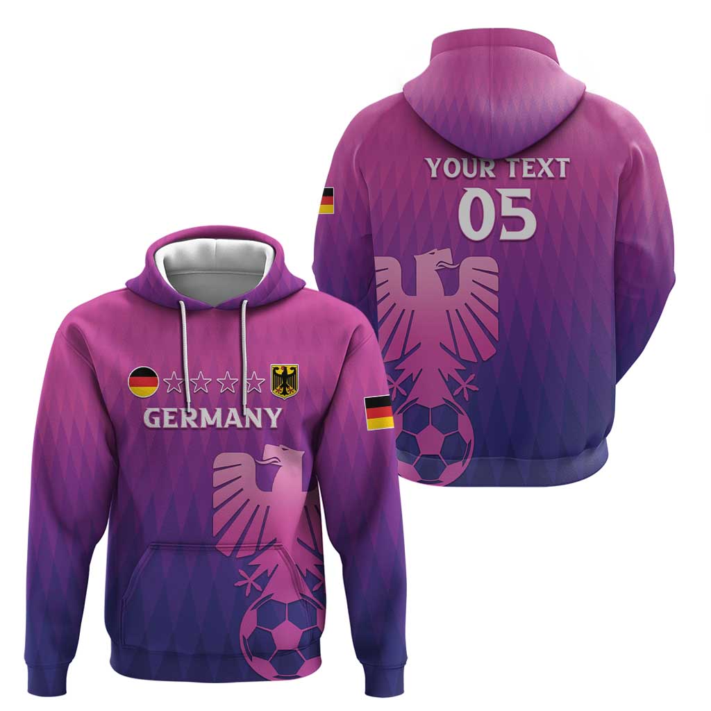 Custom Germany 2024 Football Hoodie Go Champions Nationalelf Pink Version LT05