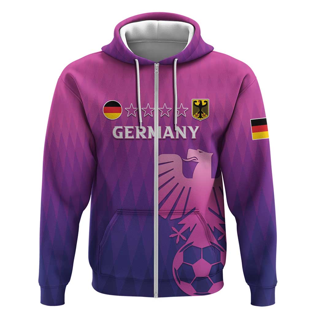 Custom Germany 2024 Football Hoodie Go Champions Nationalelf Pink Version LT05