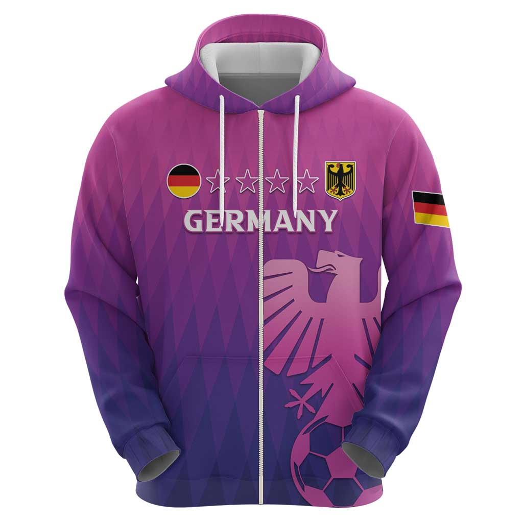 Custom Germany 2024 Football Hoodie Go Champions Nationalelf Pink Version LT05