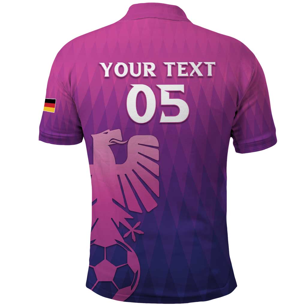 Custom Germany 2024 Football Polo Shirt Go Champions Nationalelf Pink Version LT05