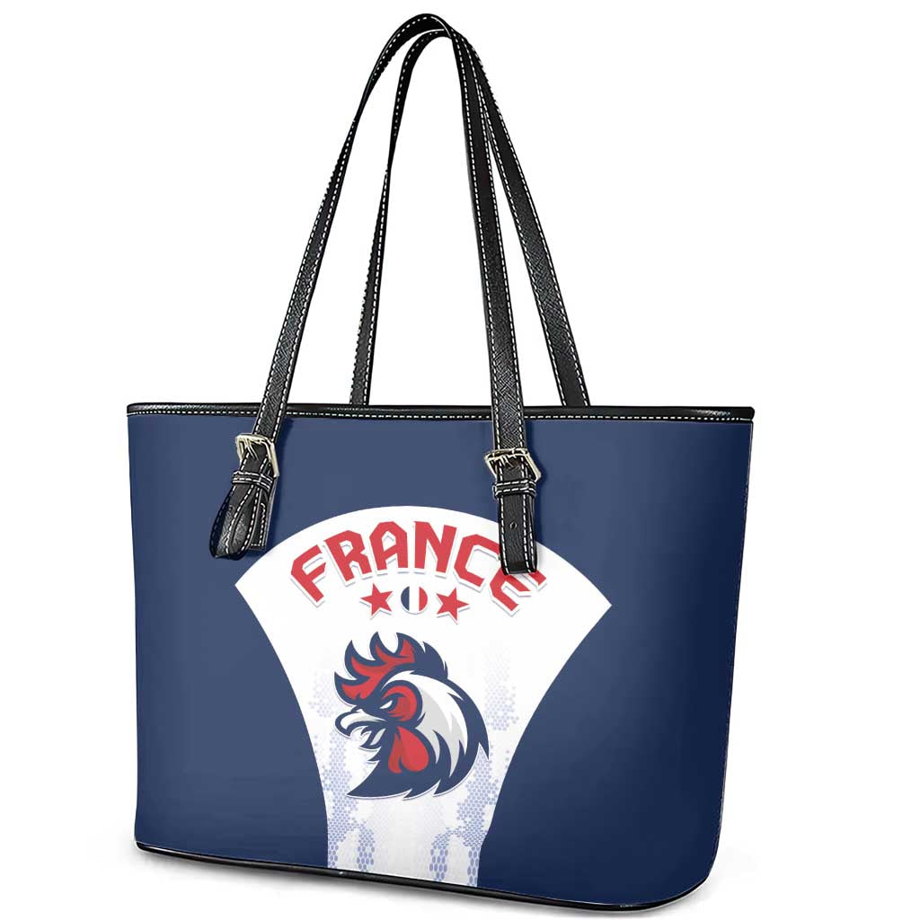 France 2024 Football Leather Tote Bag Go Champions Les Bleus LT05