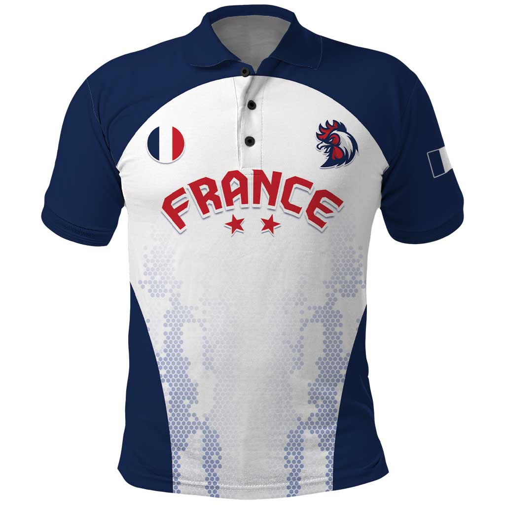 Custom France 2024 Football Polo Shirt Go Champions Les Bleus LT05
