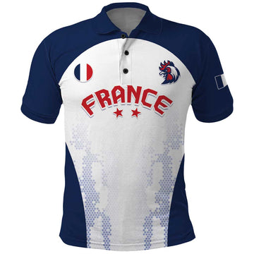 Custom France 2024 Football Polo Shirt Go Champions Les Bleus LT05