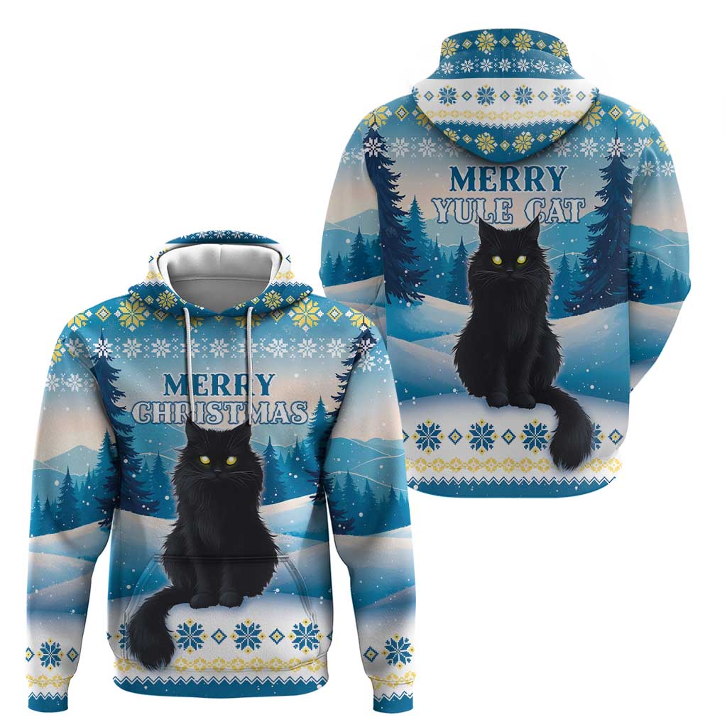 Merry Christmas Yule Cat Hoodie Icelandic Folklore Jolakotturinn LT05