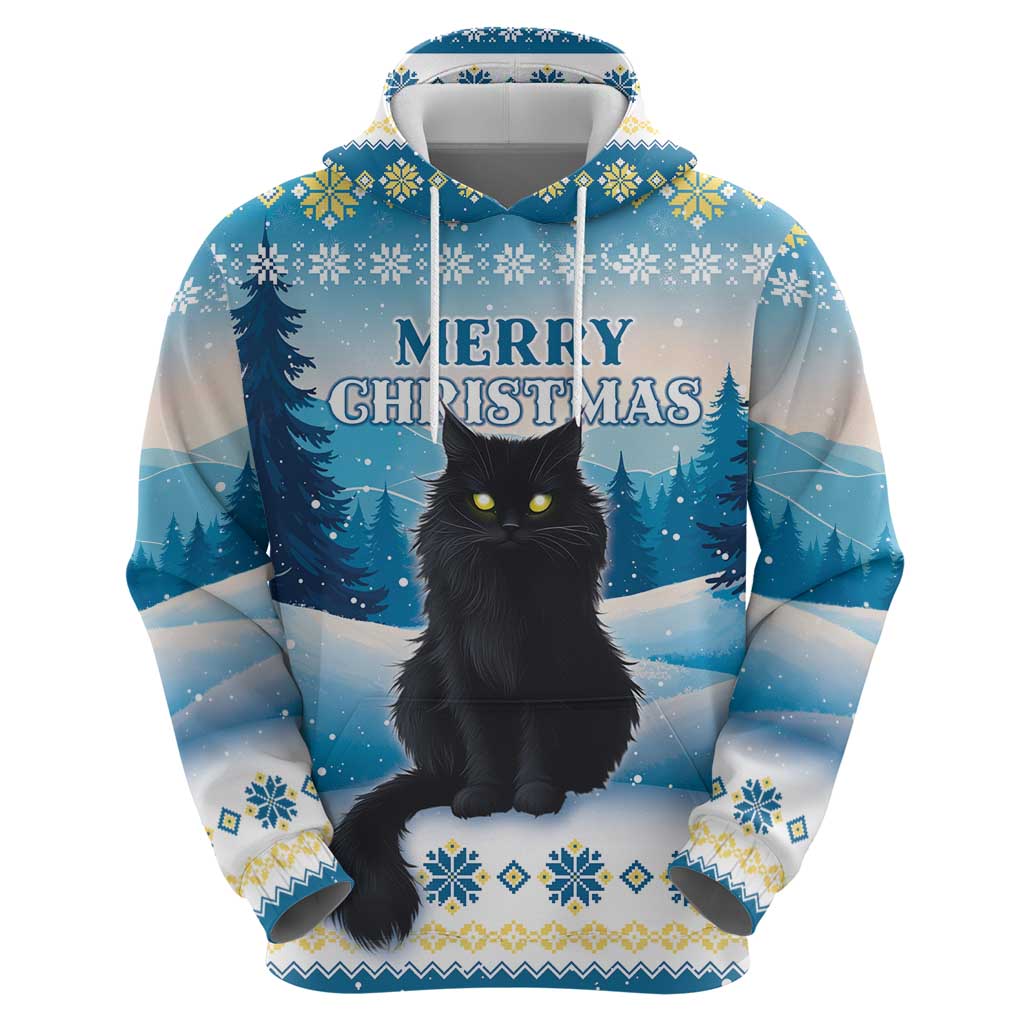 Merry Christmas Yule Cat Hoodie Icelandic Folklore Jolakotturinn LT05