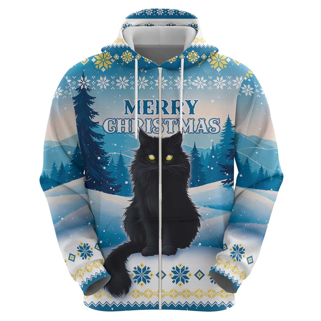 Merry Christmas Yule Cat Hoodie Icelandic Folklore Jolakotturinn LT05