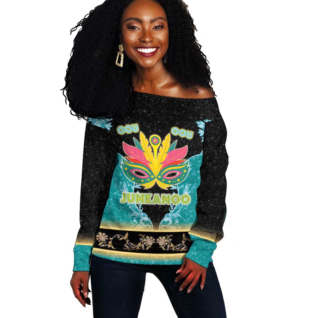 Afro Bahamians Junkanoo Off Shoulder Sweater Junkanoo Is Life LT05