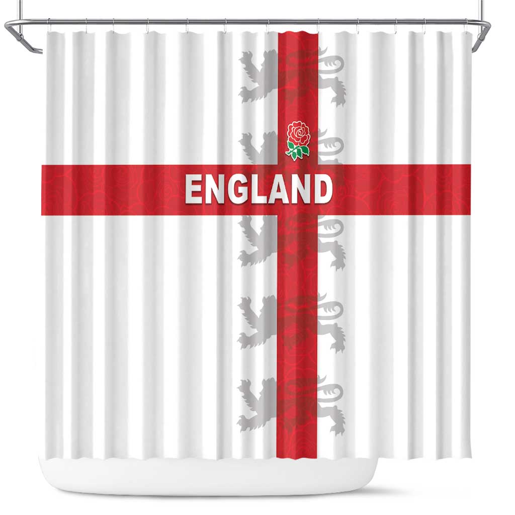 England Rugby Shower Curtain Vintage Style LT05