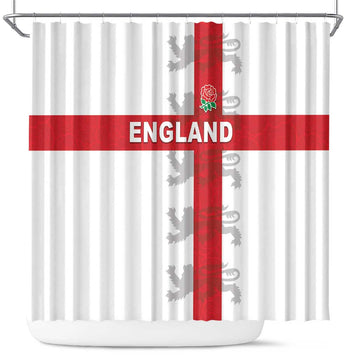 England Rugby Shower Curtain Vintage Style LT05