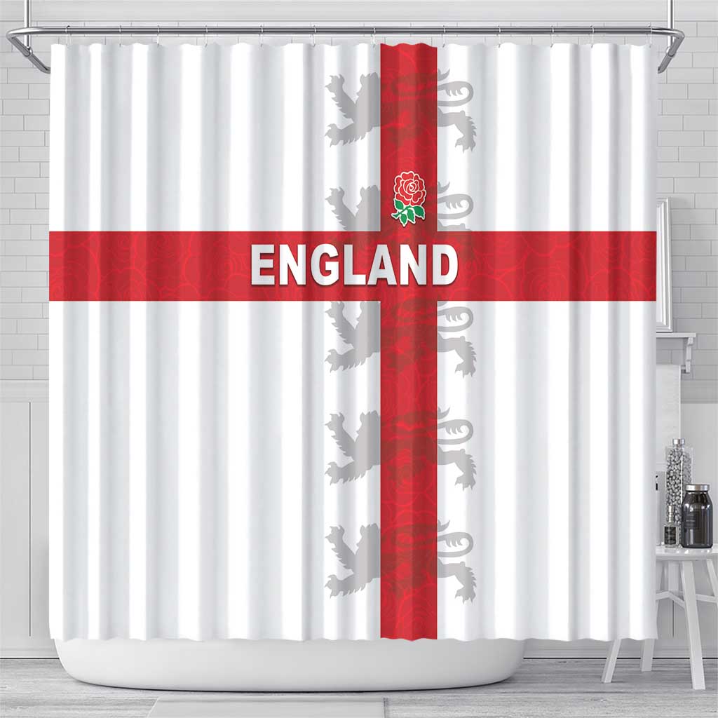 England Rugby Shower Curtain Vintage Style LT05