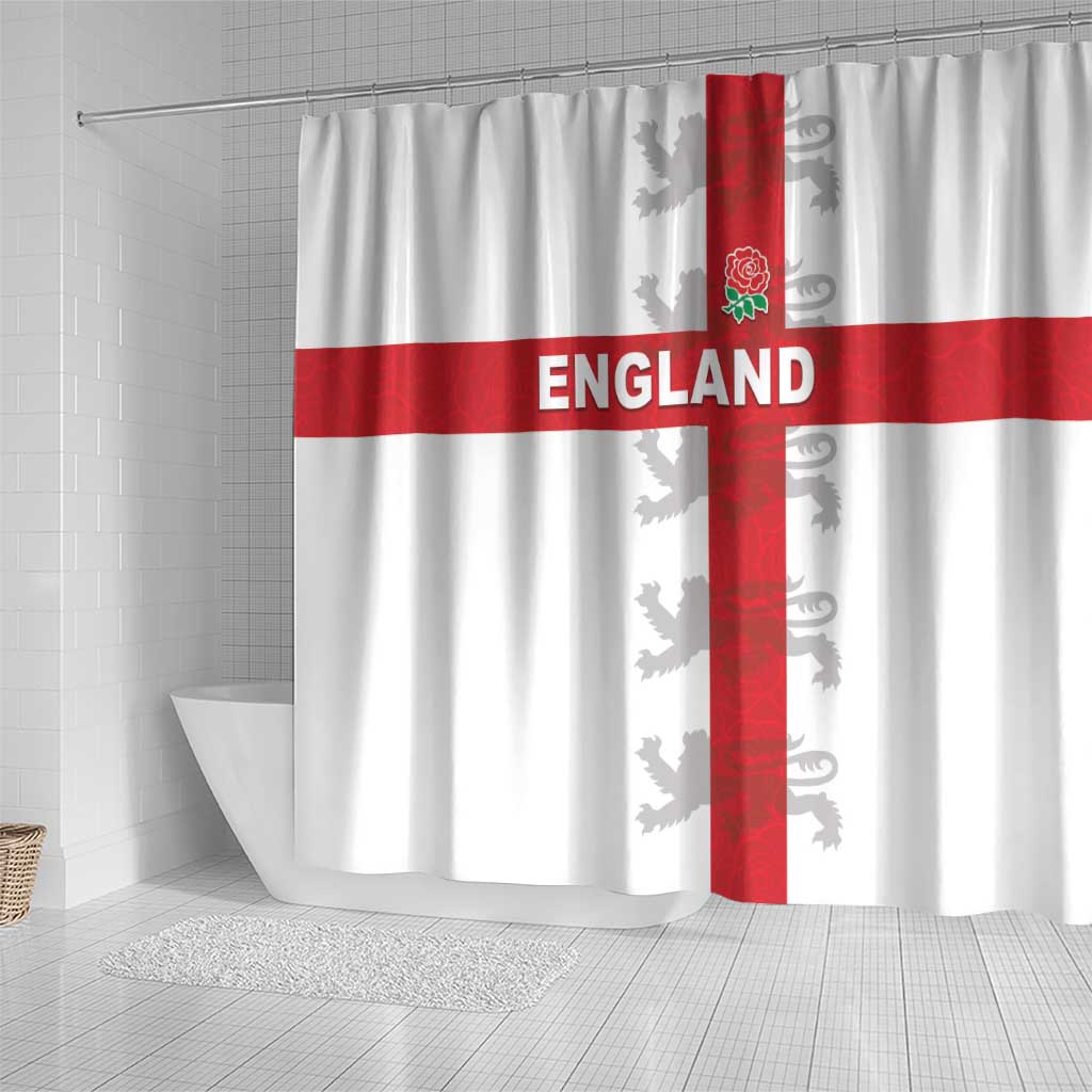England Rugby Shower Curtain Vintage Style LT05