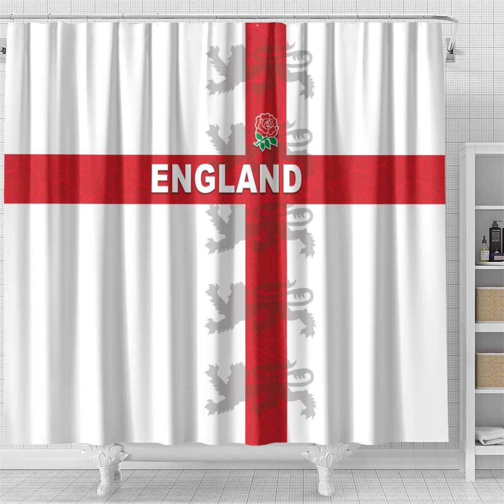 England Rugby Shower Curtain Vintage Style LT05