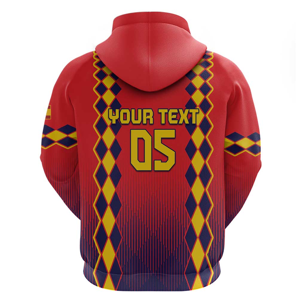 Custom Spain 2024 Football Hoodie Go Champions La Roja Simple Style LT05
