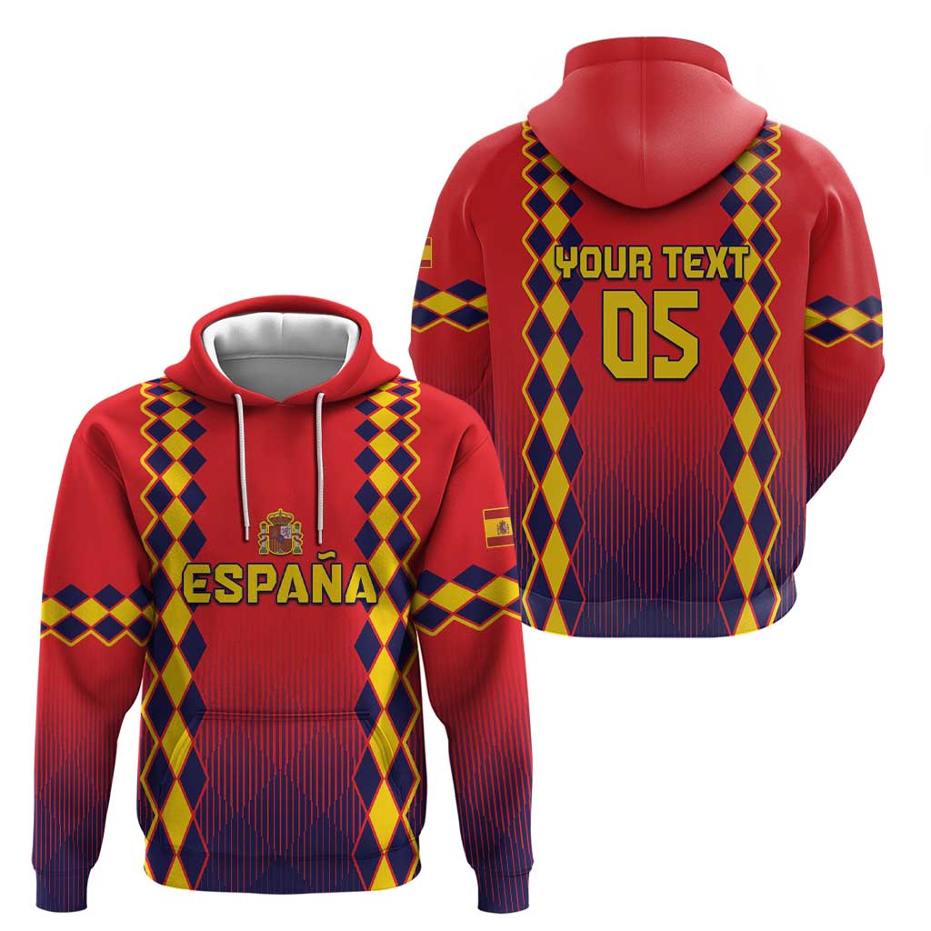 Custom Spain 2024 Football Hoodie Go Champions La Roja Simple Style LT05
