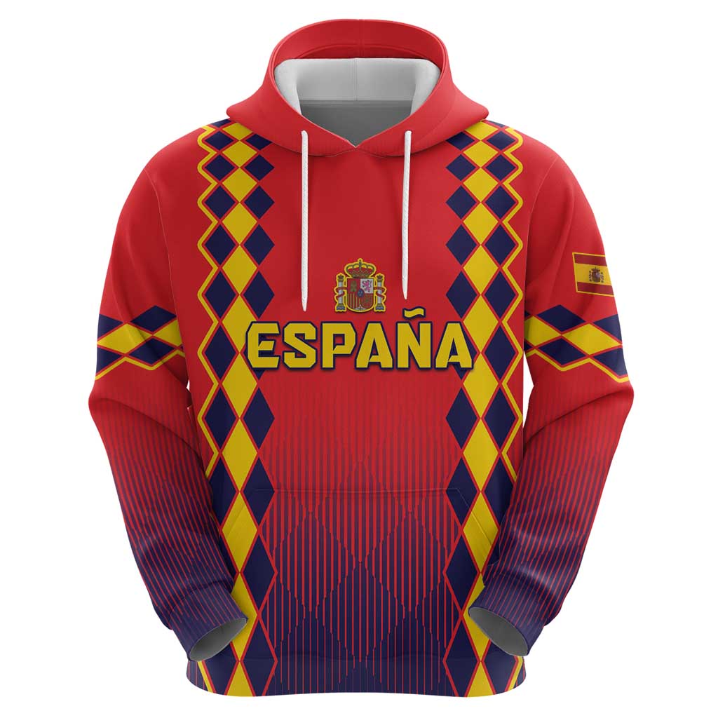 Custom Spain 2024 Football Hoodie Go Champions La Roja Simple Style LT05