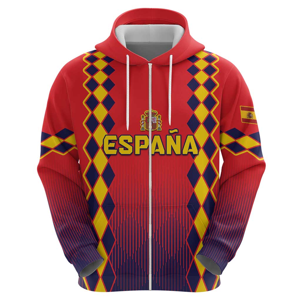 Custom Spain 2024 Football Hoodie Go Champions La Roja Simple Style LT05