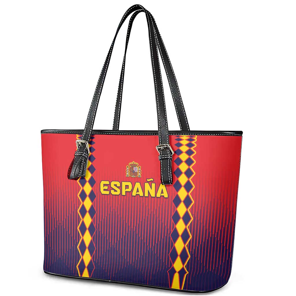 Spain 2024 Football Leather Tote Bag Go Champions La Roja Simple Style LT05