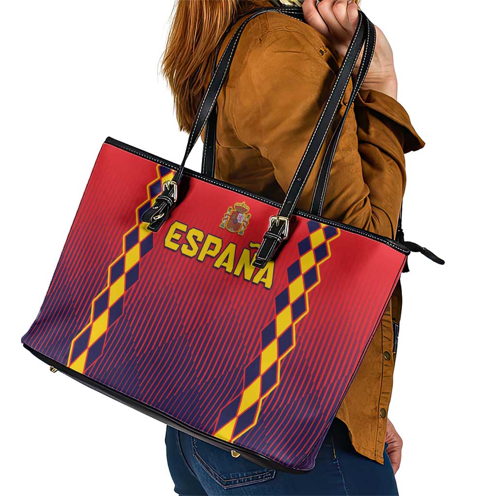 Spain 2024 Football Leather Tote Bag Go Champions La Roja Simple Style LT05