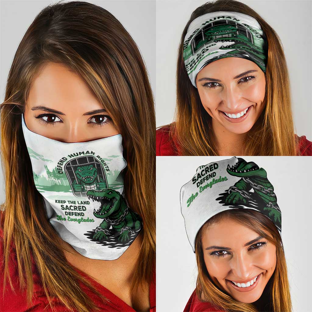Alligator Alcatraz Defend Human Rights Neck Gaiter Defend The Everglades LT05