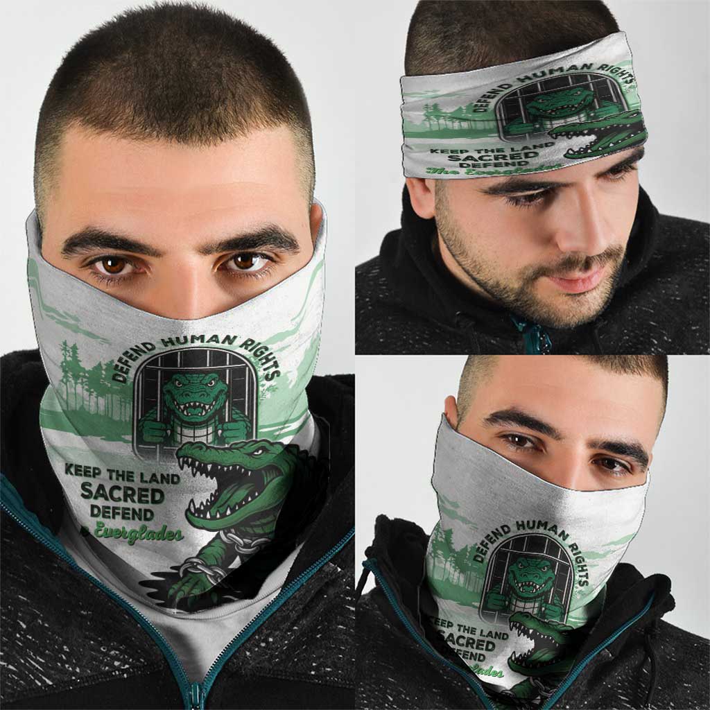 Alligator Alcatraz Defend Human Rights Neck Gaiter Defend The Everglades LT05