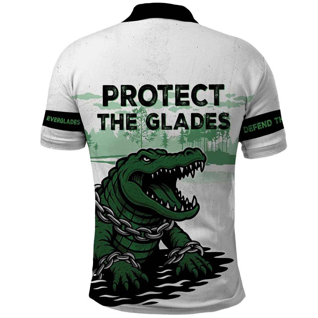 Alligator Alcatraz Defend Human Rights Polo Shirt Defend The Everglades LT05
